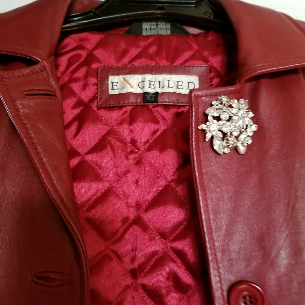 Leather jacket red - Picture 2 of 3